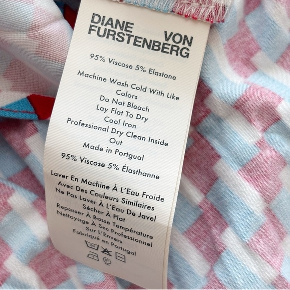 Diane Von Furstenberg Retro Geometric Print Wrap Top Small - Picture 5 of 6